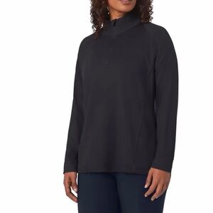 Mondetta Women's Ribbed Quarter-Zip Top